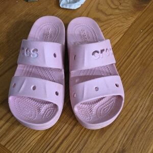 CROCS Kids Light Pink Slide Sandals